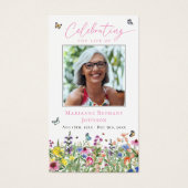 Gebetskarte für helle florale Gedenkfeier (Vorderseite)