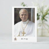 Gebetskarte für Papst Leo XIV., Vikar Christi (Stehend Vorderseite)