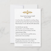 Gebetskarte für Papst Leo XIV., Vikar Christi (Rückseite)