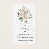 Gebetskarte für weißes Foto (Rückseite)