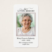 Gebetskarte für weißes Foto (Vorderseite)