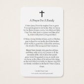 Gebetskarte | Heilige Familie 01 (Rückseite)