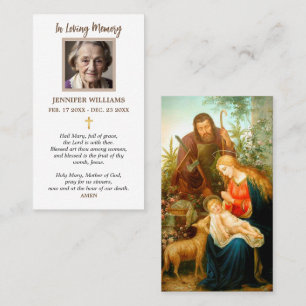 Gebetskarte Heilige Familie Unsere Liebe Frau Jose Visitenkarte