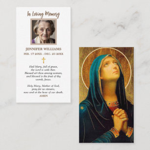 Gebetskarte Heilige Maria Bitte für uns Unsere Lie Visitenkarte