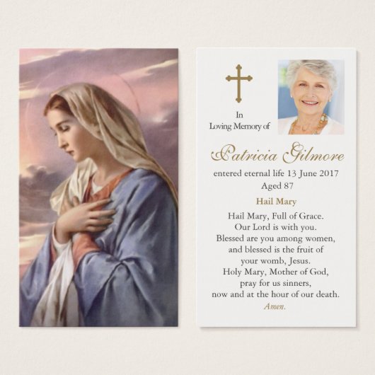 Gebetskarte | Heilige Mutter (Vorne & Hinten)