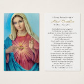 Gebetskarte | Heiliges Herz Mary (Vorne & Hinten)