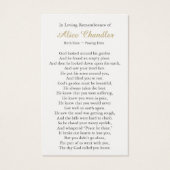 Gebetskarte | Heiliges Herz Mary (Rückseite)