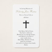 Gebetskarte | Heiliges Herz Mary 3 (Rückseite)