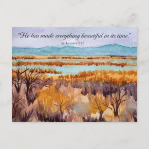 Gebetskarte Herbst Wüsten Schrift Ecclesiastes Postkarte