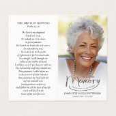 Gebetskarte im Foto der Liebe eingeklappt Visitenkarten (Außenseite Aufgefaltet)