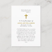 Gebetskarte Jesu Christi Platzkarte (Rückseite)