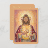 Gebetskarte Jesu Heiliges Herz Einladung (Vorne/Hinten)