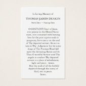 Gebetskarte | Jesus 2 (Rückseite)