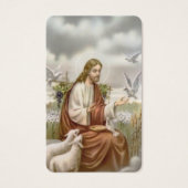 Gebetskarte | Jesus mit Tauben (Vorderseite)