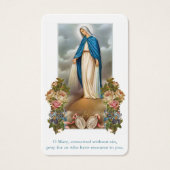 Gebetskarte | Jungfrau Mary Medal (Vorderseite)