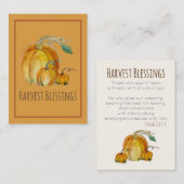 Gebetskarte: Kürbisernte-Segen Mitteilungskarte (Vorne/Hinten)