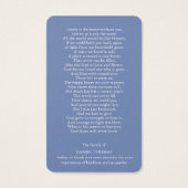 Gebetskarte | Lila Florals (Rückseite)