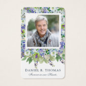 Gebetskarte | Lila Florals (Vorderseite)