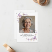 Gebetskarte | Lilac Butterflies Foto Mitteilungskarte (Vorderseite/Rückseite Beispiel)
