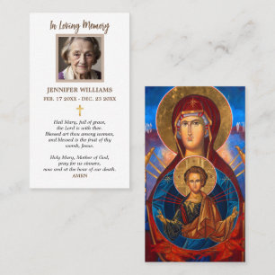 Gebetskarte Madonna & Kind russische byzantinische Visitenkarte