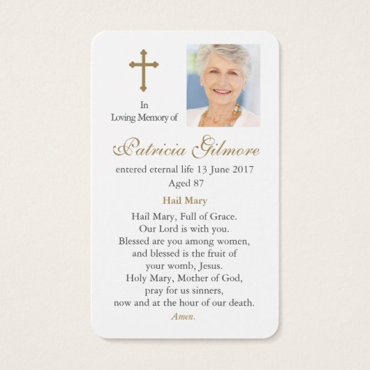 Gebetskarte | Mary 12 Sterne (Rückseite)