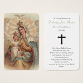 Gebetskarte | Mary weint nicht (Vorne & Hinten)