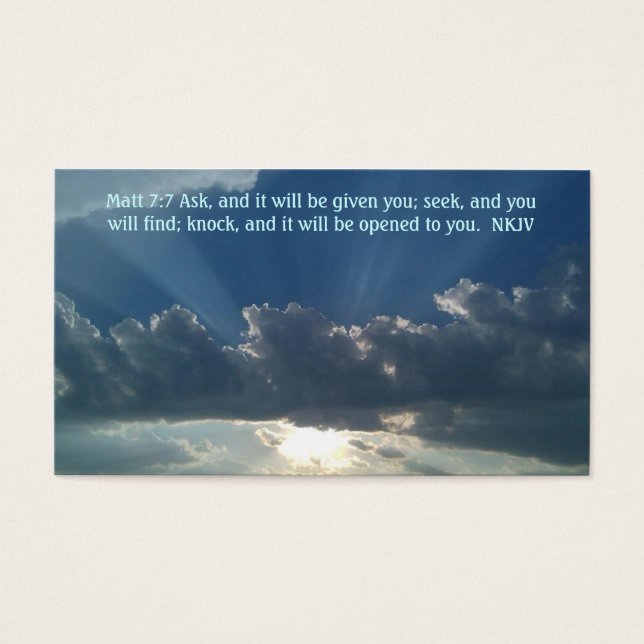 Gebetskarte Matt 7:7 (Vorderseite)