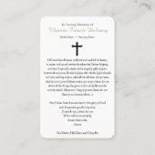 Gebetskarte | Miracles St Francis Xavier Visitenkarte (Rückseite)