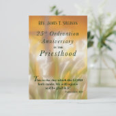 Gebetskarte Name 25. Ordination Jubiläumslilie Dankeskarte (Stehend Vorderseite)