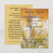 Gebetskarte Name 25. Ordination Jubiläumslilie Dankeskarte (Vorne/Hinten)