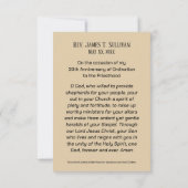 Gebetskarte Name 30. Ordination Jubiläum Mary Dankeskarte (Rückseite)