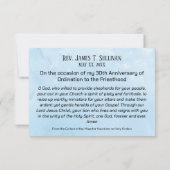 Gebetskarte Name 30. Ordination Jubiläumskreuz Dankeskarte (Rückseite)