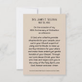 Gebetskarte Name 40. Ordination Jubiläum Rose Dankeskarte (Rückseite)