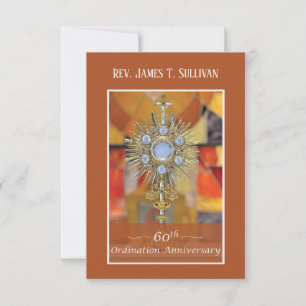 Gebetskarte Name 60. Ordination Jubiläum Host Dankeskarte