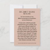 Gebetskarte Name 60. Ordination Jubiläum Host Dankeskarte (Rückseite)