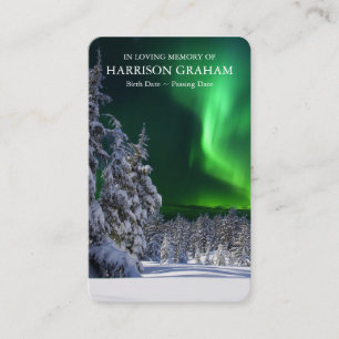 Gebetskarte   Northern Lights Deluxe Visitenkarte
