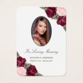 Gebetskarte Rosa Floral (Vorderseite)