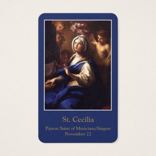 Gebetskarte | Saint Cecilia (Vorderseite)