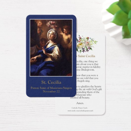 Gebetskarte | Saint Cecilia (Schreibtisch)