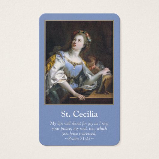 Gebetskarte | Saint Cecilia 1 (Vorderseite)