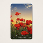 Gebetskarte | Schöne Poppies (Vorderseite)