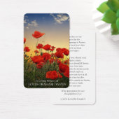 Gebetskarte | Schöne Poppies (Schreibtisch)