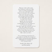 Gebetskarte | Schöne Rosa Peony (Rückseite)