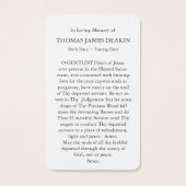 Gebetskarte | Schottische Landschaft (Rückseite)