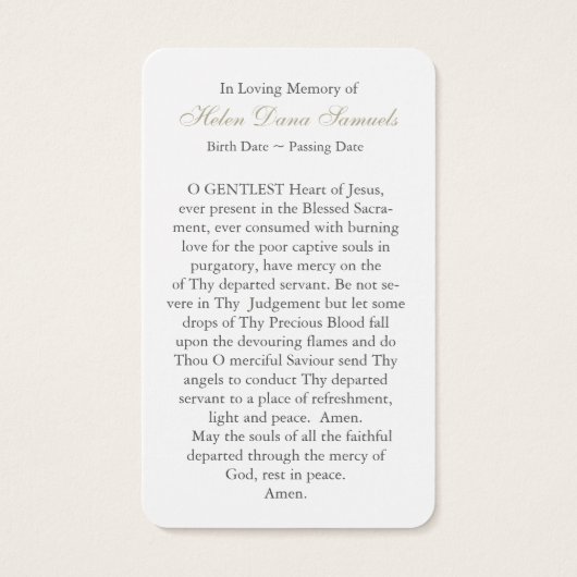 Gebetskarte | St. Anthony 4 (Rückseite)