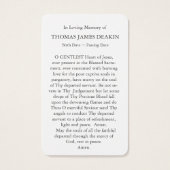 Gebetskarte | St. Augustine 4 (Rückseite)