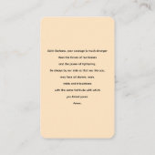 Gebetskarte St. Barbara Visitenkarte (Rückseite)