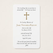 Gebetskarte | St Christopher (Rückseite)