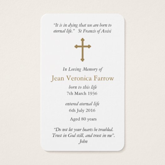 Gebetskarte | St Christopher (Rückseite)