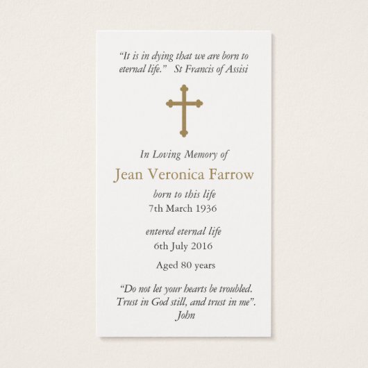 Gebetskarte | St Christopher (Rückseite)